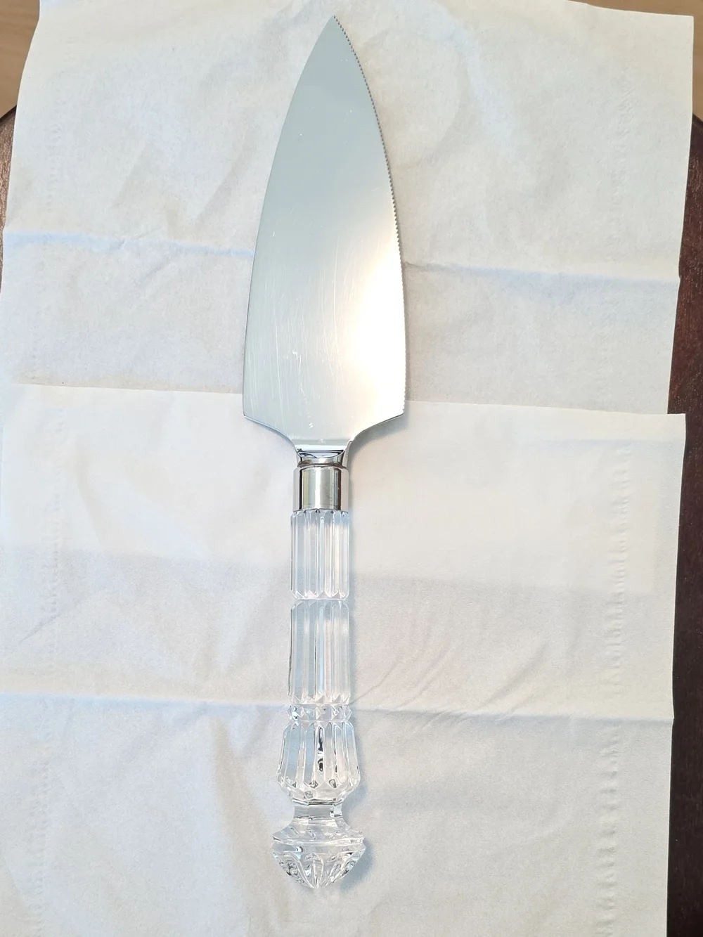 Silver Crystal-Handle Cake Server - Elegant Home Dining